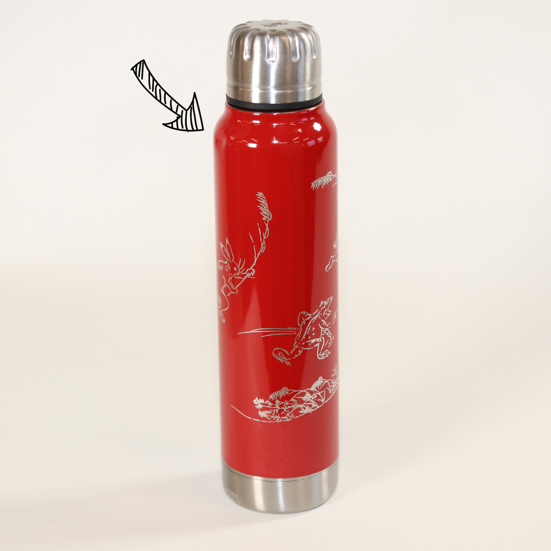 【アウトレット商品】URUSHI UMBRELLA BOTTLE　鳥獣戯画　赤　